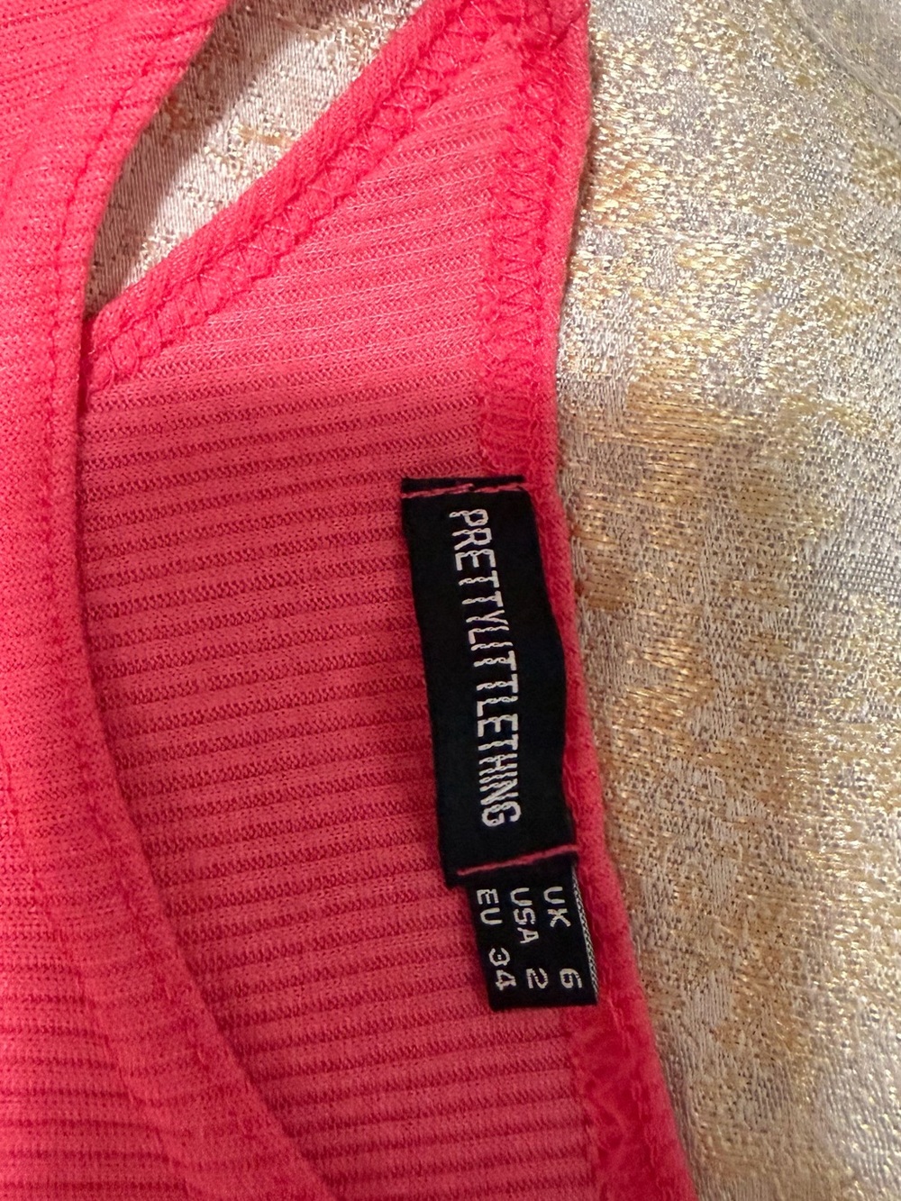 PrettyLittleThing Hot Pink Ribbed Maxi Dress - Picture 4 of 5